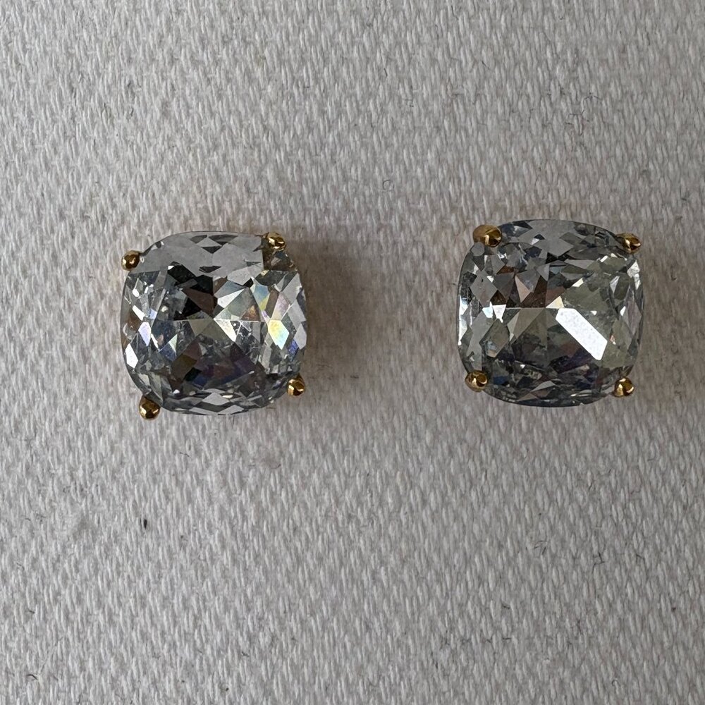 Kate Spade Clear Small Square Stud